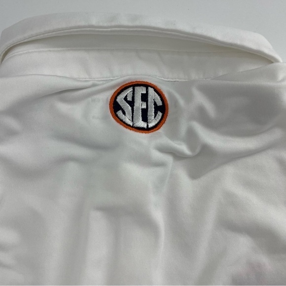 Womens Size XSmall Under Armour Long Sleeve Golf Polo White Auburn Tigers SEC - Picture 9 of 9